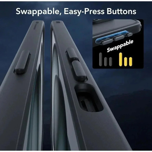 ESR Translucent Black Matte Case for iPhone 15 Case Screen & Lens Protectors - Picture 7 of 8